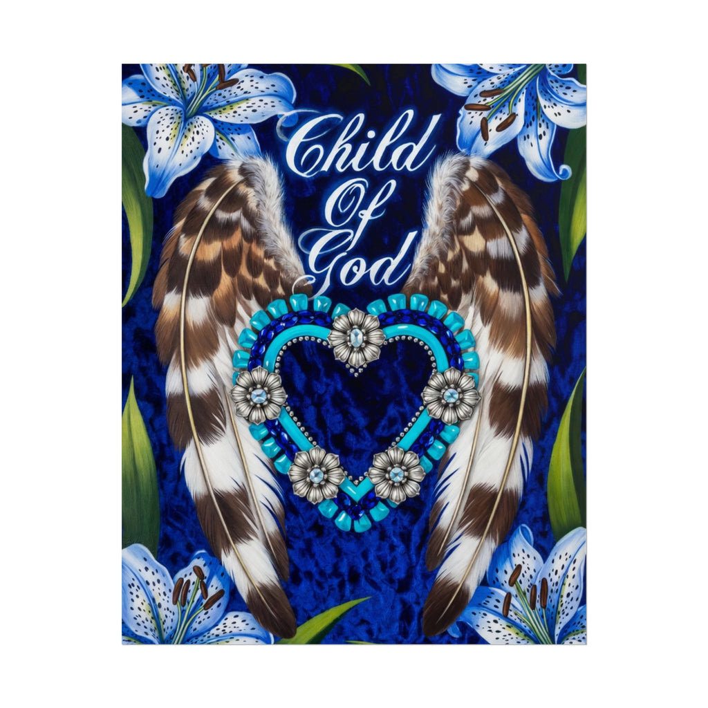 Child of God Angel Wing Poster – Inspirational Rolled Wall Art