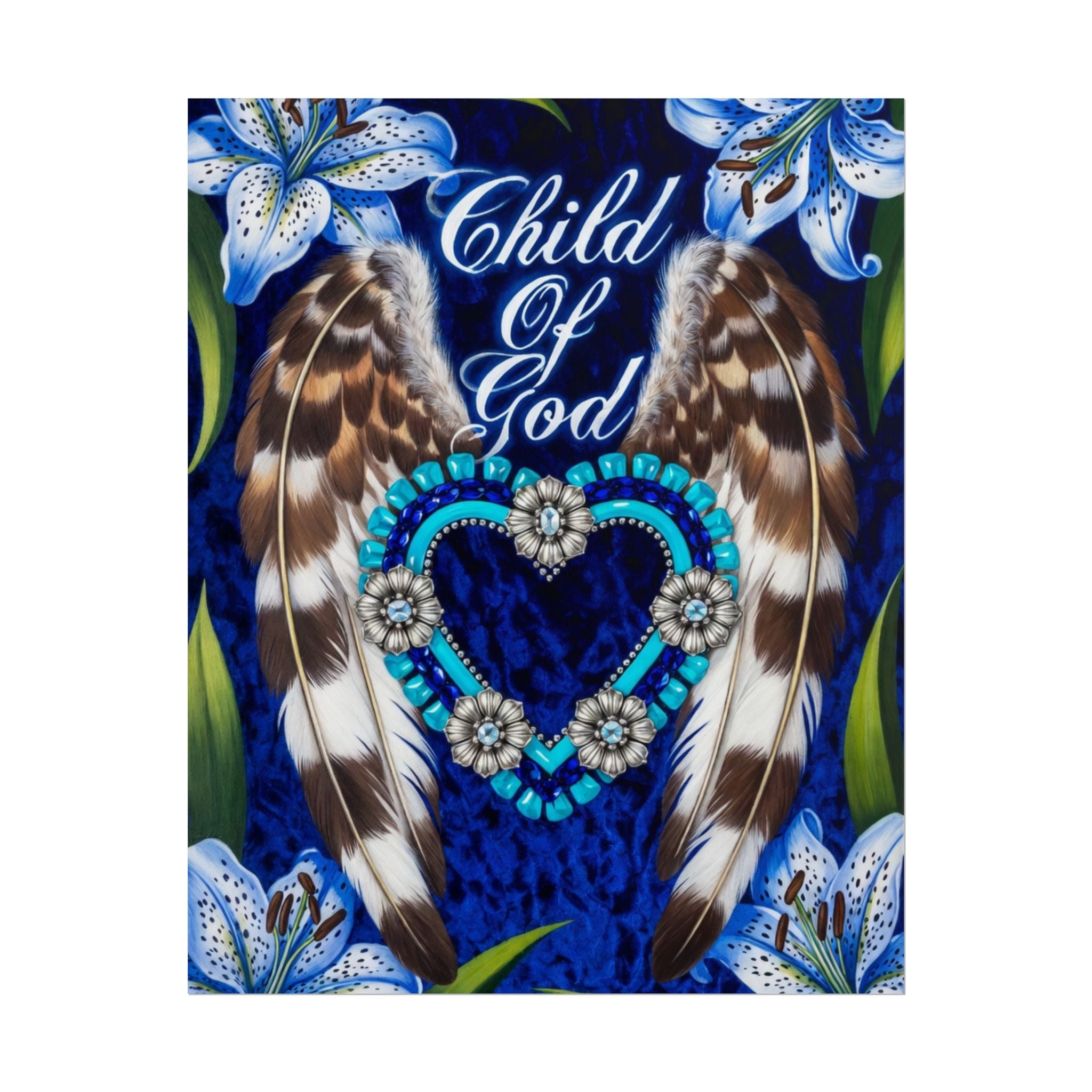 Child of God Angel Wing Poster – Inspirational Rolled Wall Art
