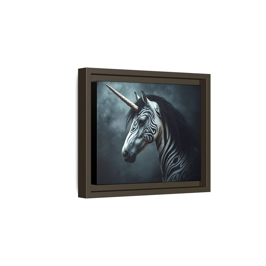 Framed Matte Canvas Print — Mystical Zebra Unicorn Wall Art