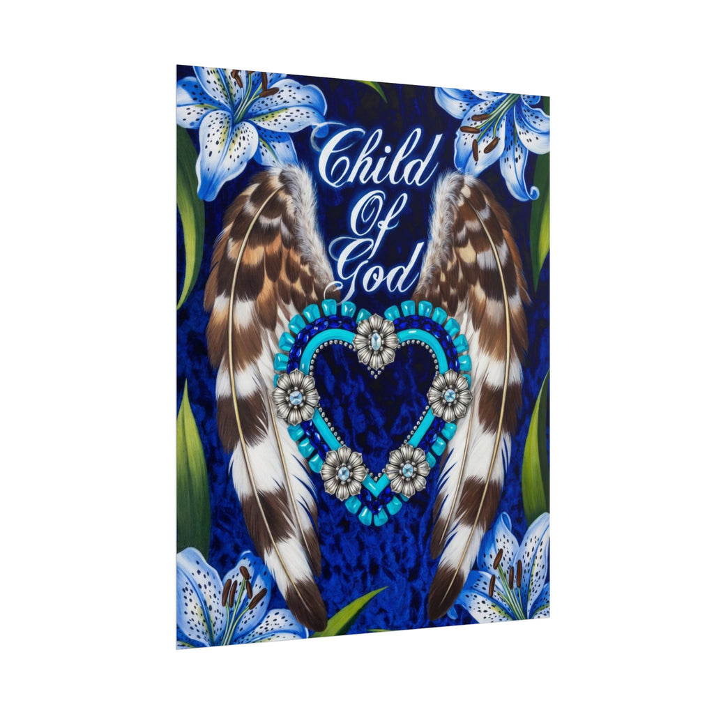 Child of God Angel Wing Poster – Inspirational Rolled Wall Art