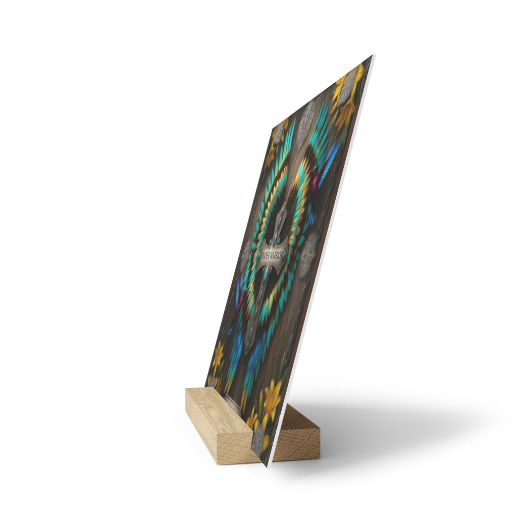 Prayer Warrior Gallery Board with Stand – Feather Cross Wall Art