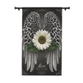 Angel Wings Daisy Window Curtain – "Love Never Fails" Decorative Panel