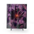 Purple Lily Shower Curtain — Moody Floral Bathroom Decor