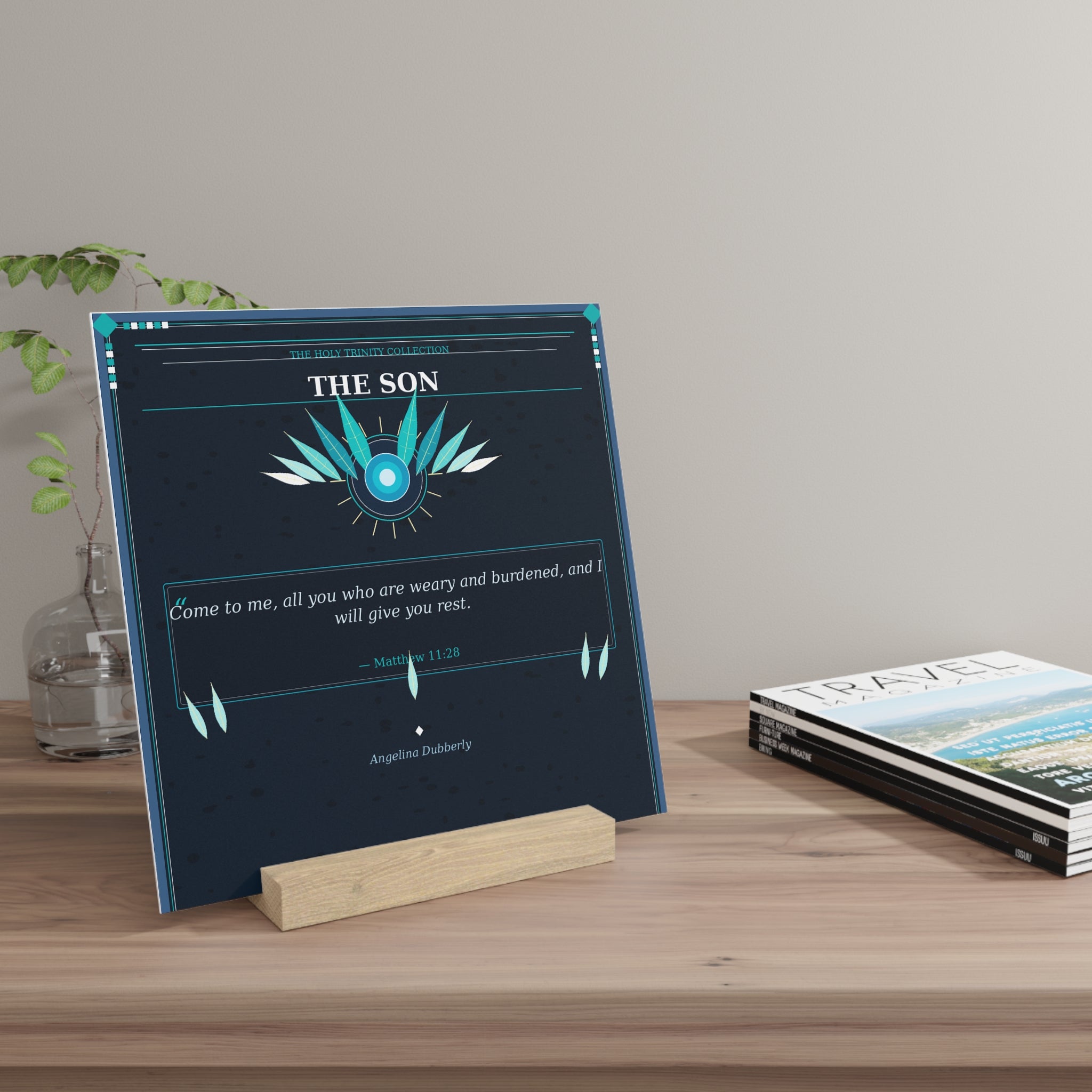 Gallery Board — "The Son" Inspirational Scripture Display (Matthew 11:28)