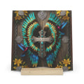 Prayer Warrior Gallery Board with Stand – Feather Cross Wall Art