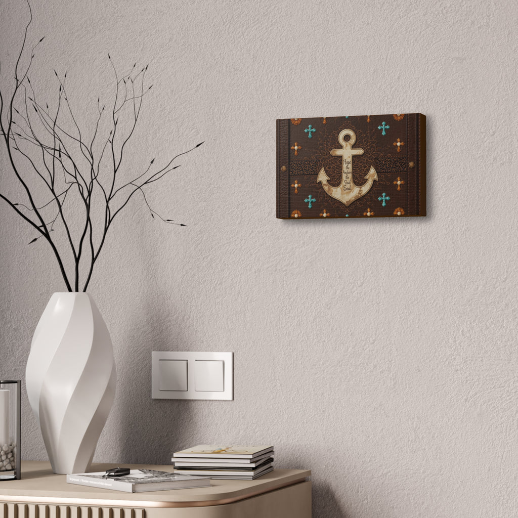 Anchor Wall Art Canvas — "Hope Is the Anchor of the Soul" Nautical Rustic Decor
