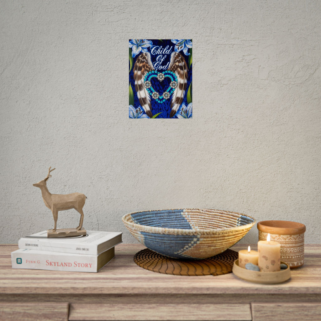 Child of God Angel Wing Poster – Inspirational Rolled Wall Art