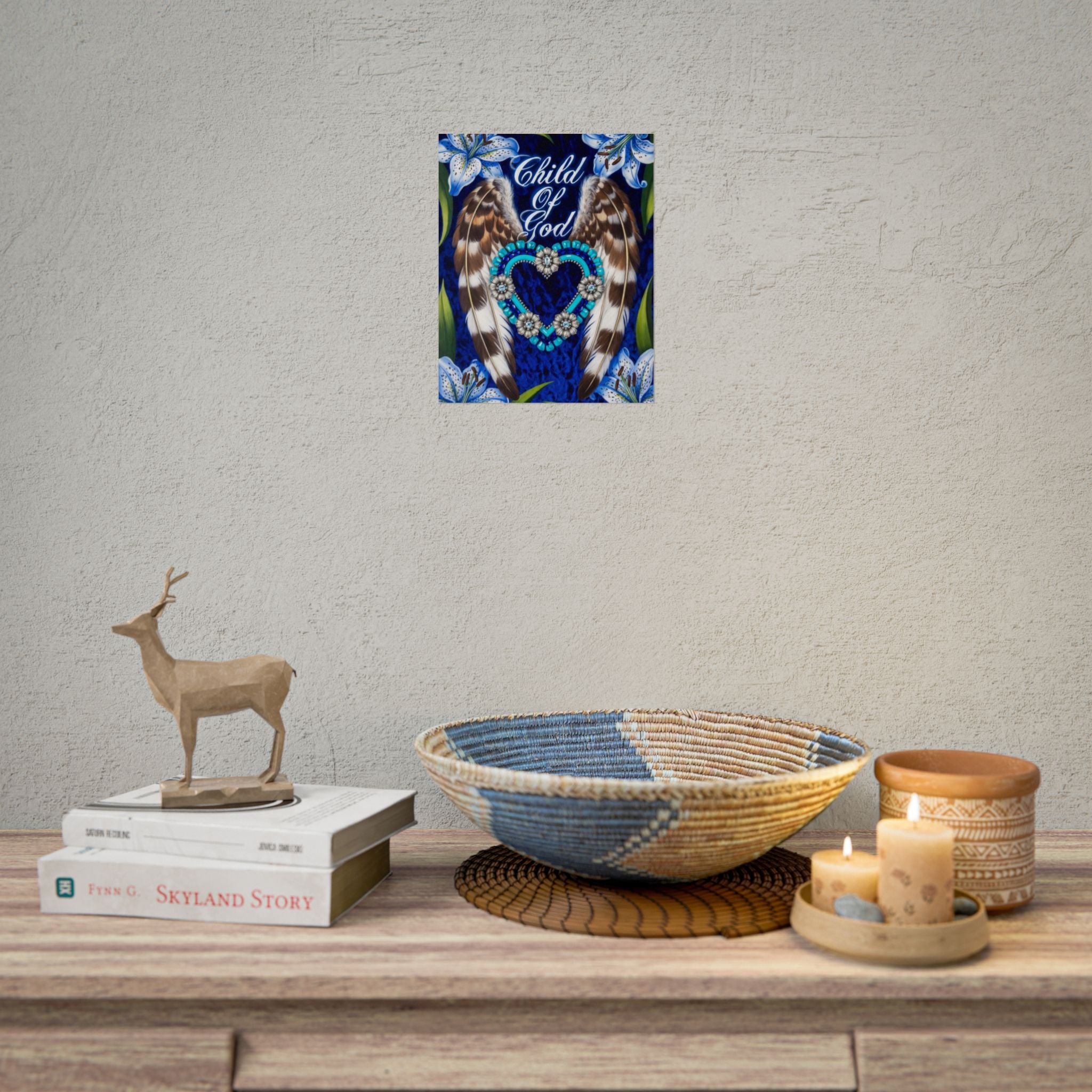 Child of God Angel Wing Poster – Inspirational Rolled Wall Art