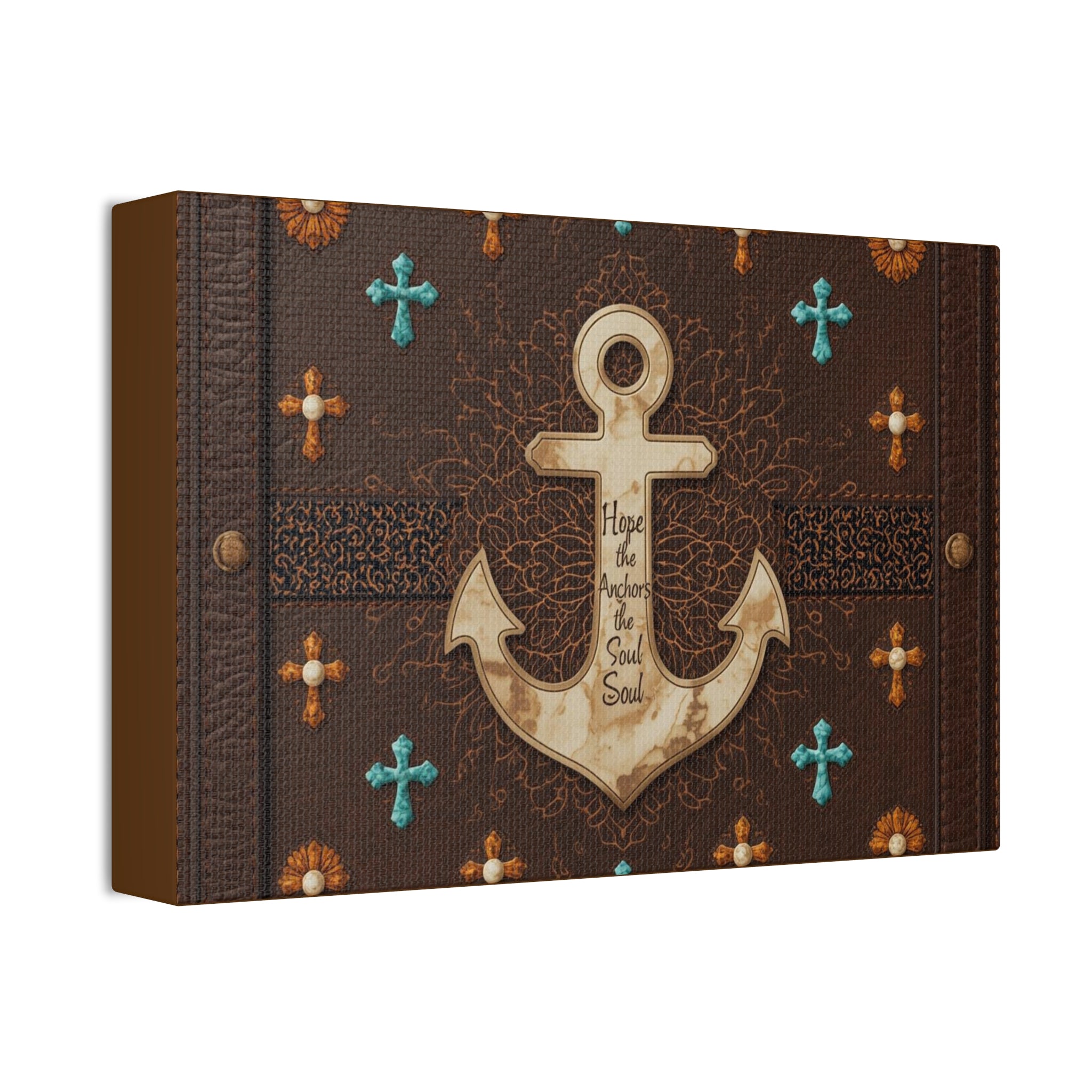 Anchor Wall Art Canvas — "Hope Is the Anchor of the Soul" Nautical Rustic Decor