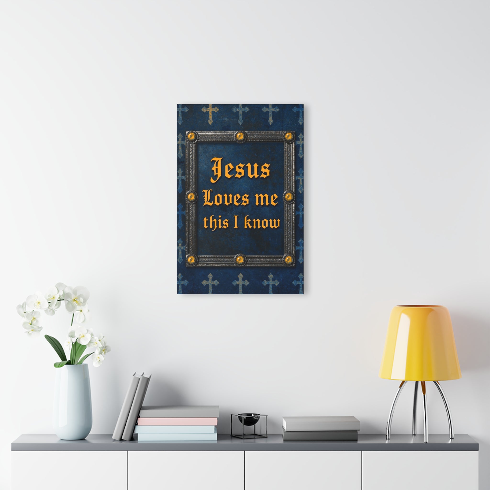 Jesus Loves Me Acrylic Wall Art – Faith-Based Christian Quote Print