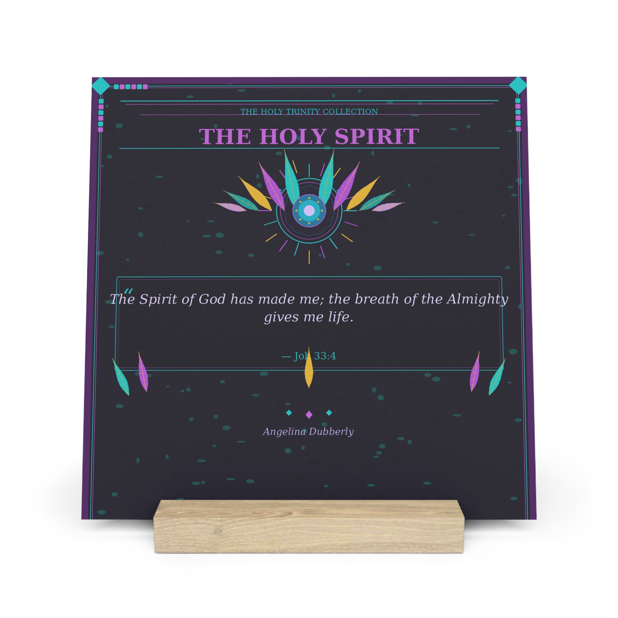 Gallery Board — "The Holy Spirit" Inspirational Faith Plaque (Stand Included)