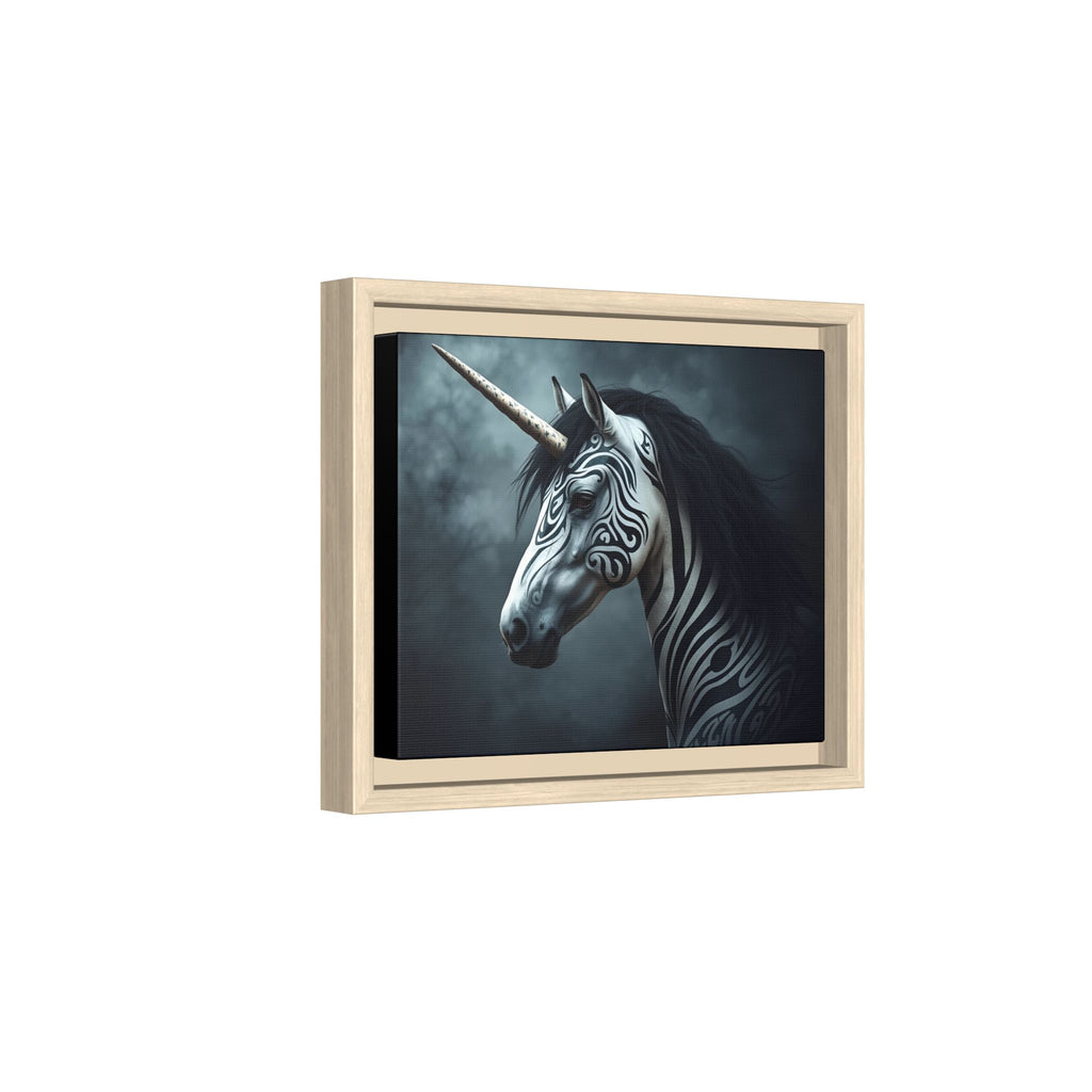 Framed Matte Canvas Print — Mystical Zebra Unicorn Wall Art