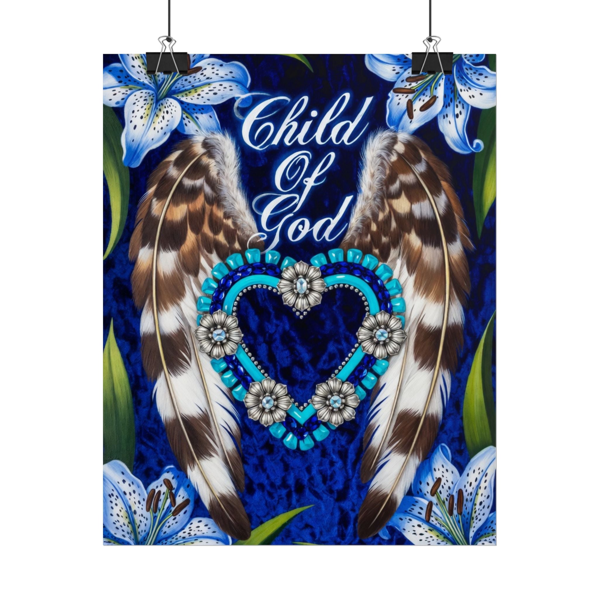 Child of God Angel Wing Poster – Inspirational Rolled Wall Art