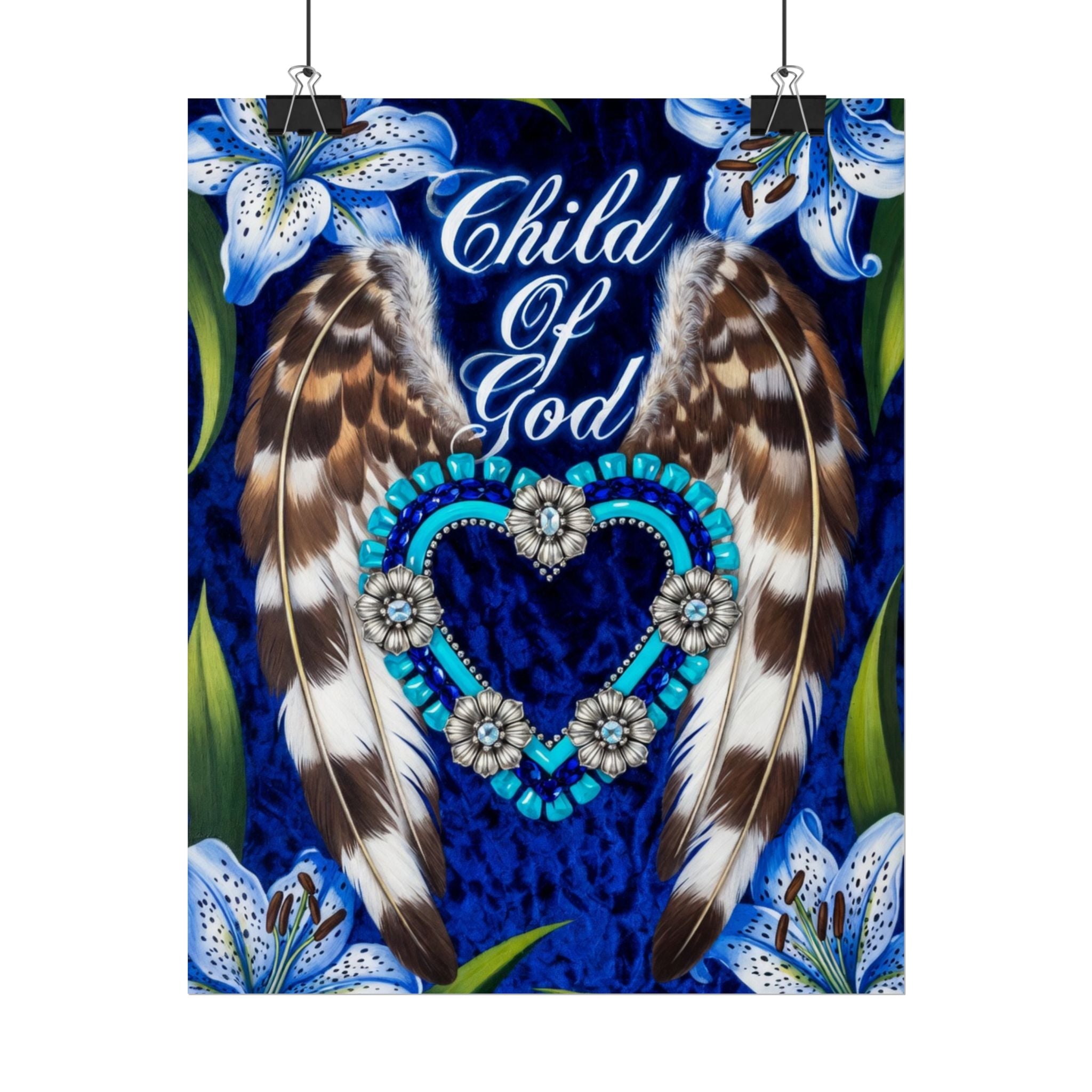 Child of God Angel Wing Poster – Inspirational Rolled Wall Art