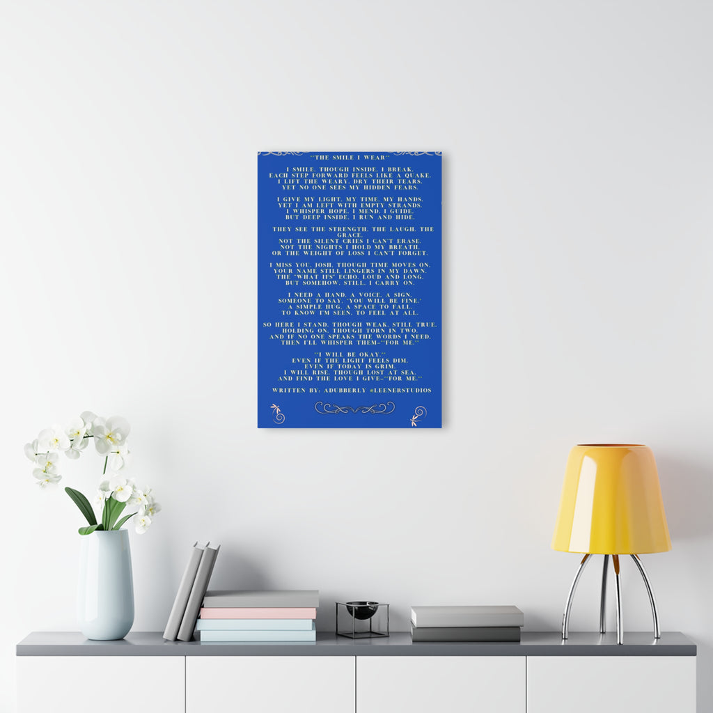 Inspirational Poem Acrylic Print — 'The Smile I Wear' French Cleat Wall Art