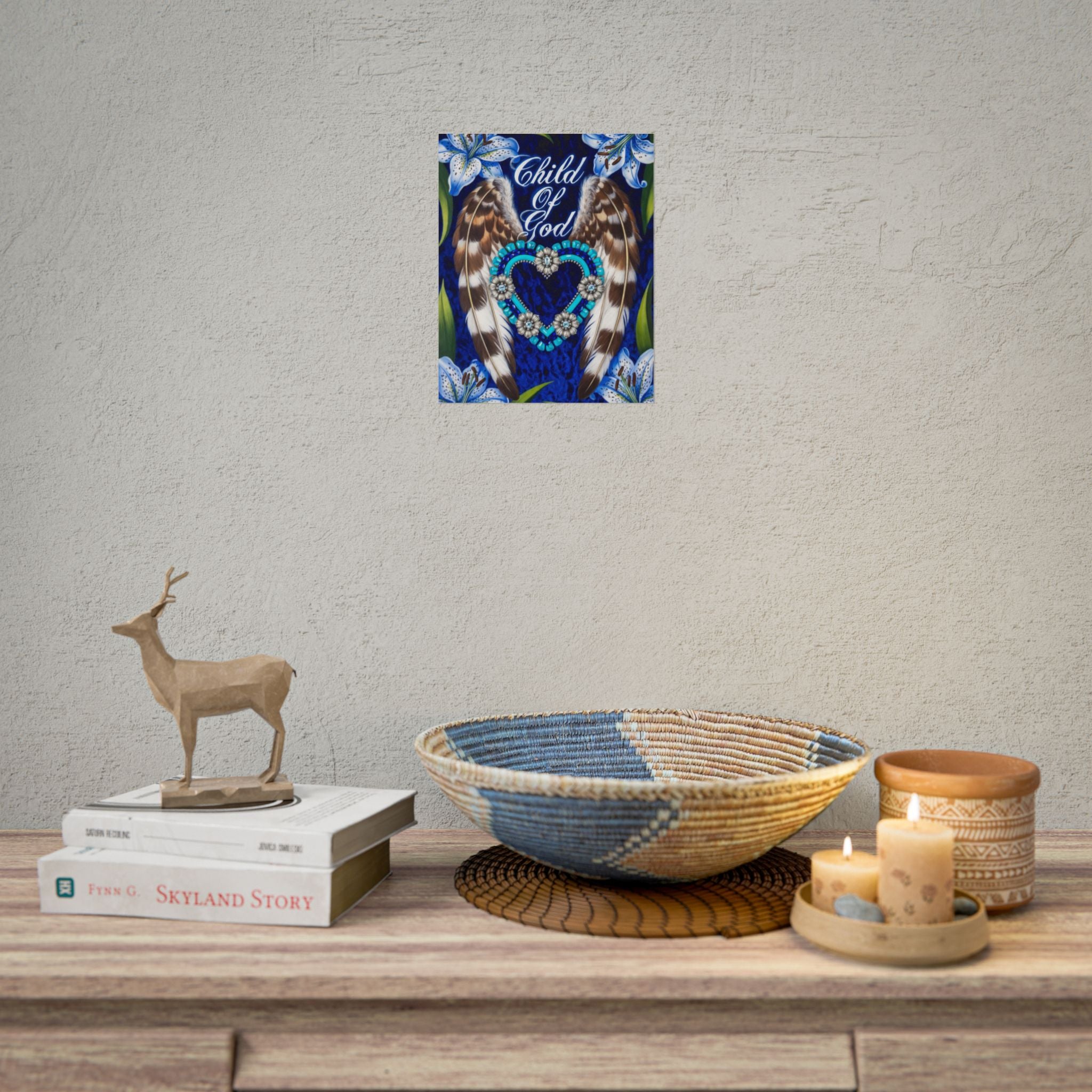 Child of God Angel Wing Poster – Inspirational Rolled Wall Art