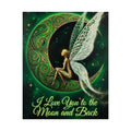 Rolled Poster — Fairy on Crescent Moon “I Love You to the Moon and Back”
