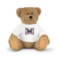 Purple Butterfly Teddy Bear Plush with Graphic T‑Shirt