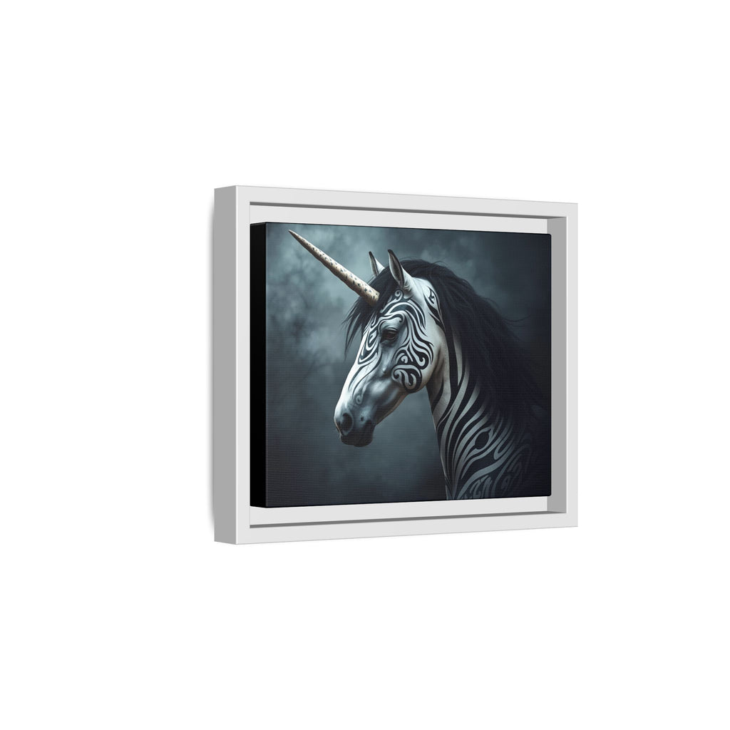 Framed Matte Canvas Print — Mystical Zebra Unicorn Wall Art