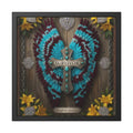 Survivor Cross & Wings Framed Poster — Inspirational Faith Wall Art