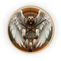 Winged Bear Dreamcatcher Wall Clock