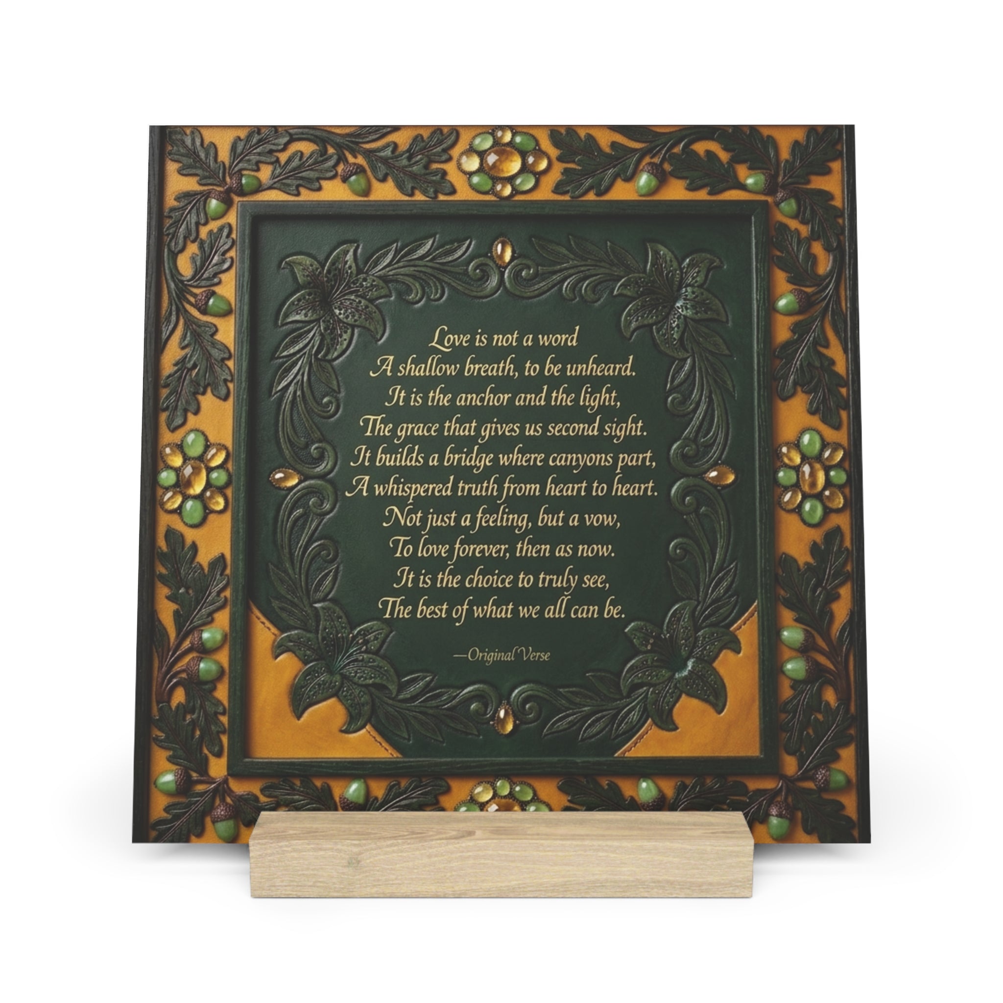 Gallery Board with a love poem