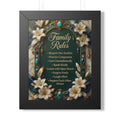 Family Rules Framed Poster — Inspirational Home Wall Art