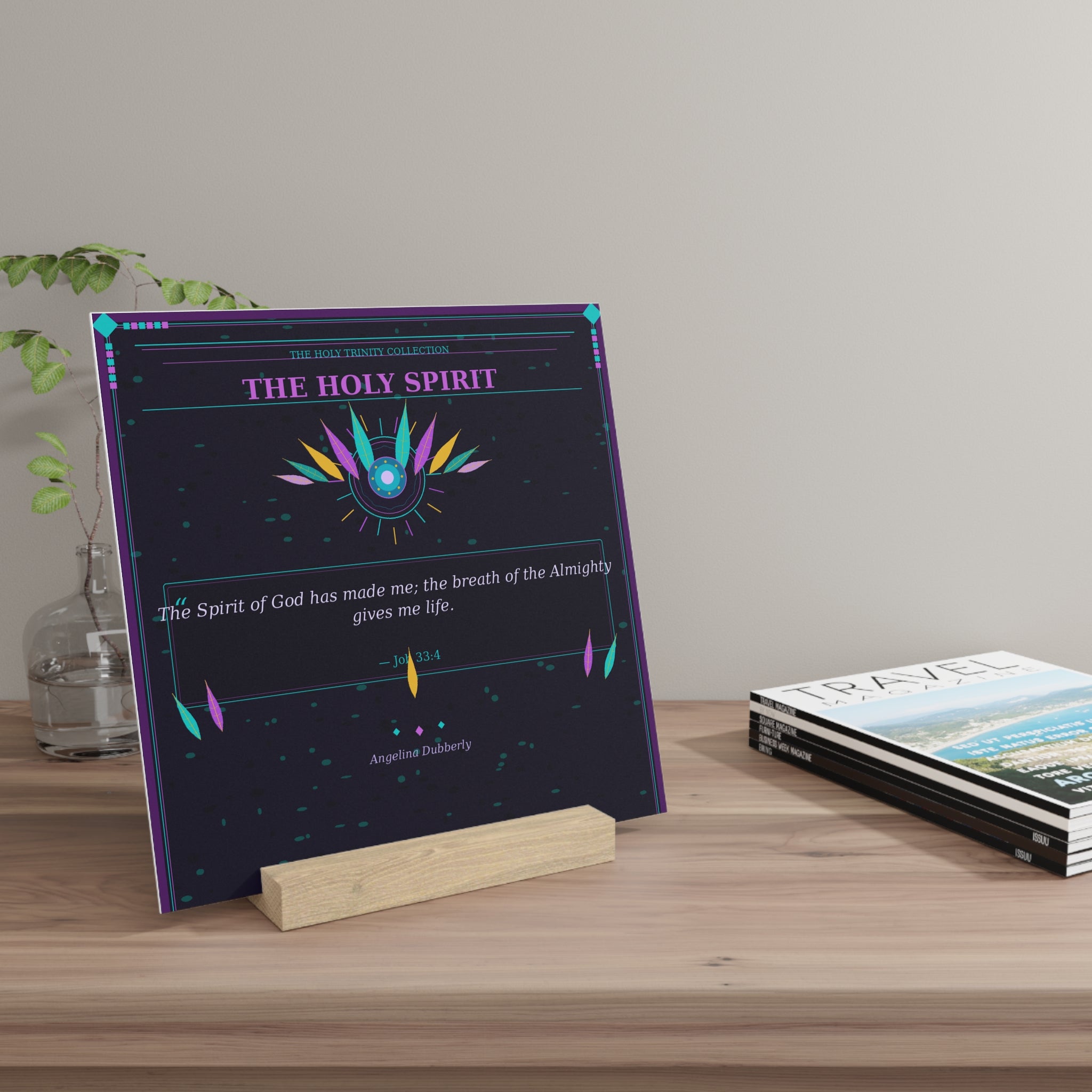 Gallery Board — "The Holy Spirit" Inspirational Faith Plaque (Stand Included)