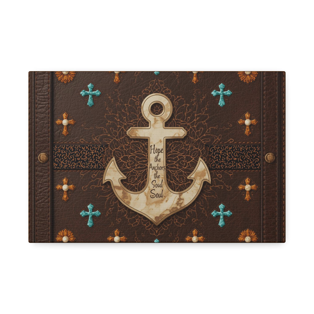 Anchor Wall Art Canvas — "Hope Is the Anchor of the Soul" Nautical Rustic Decor