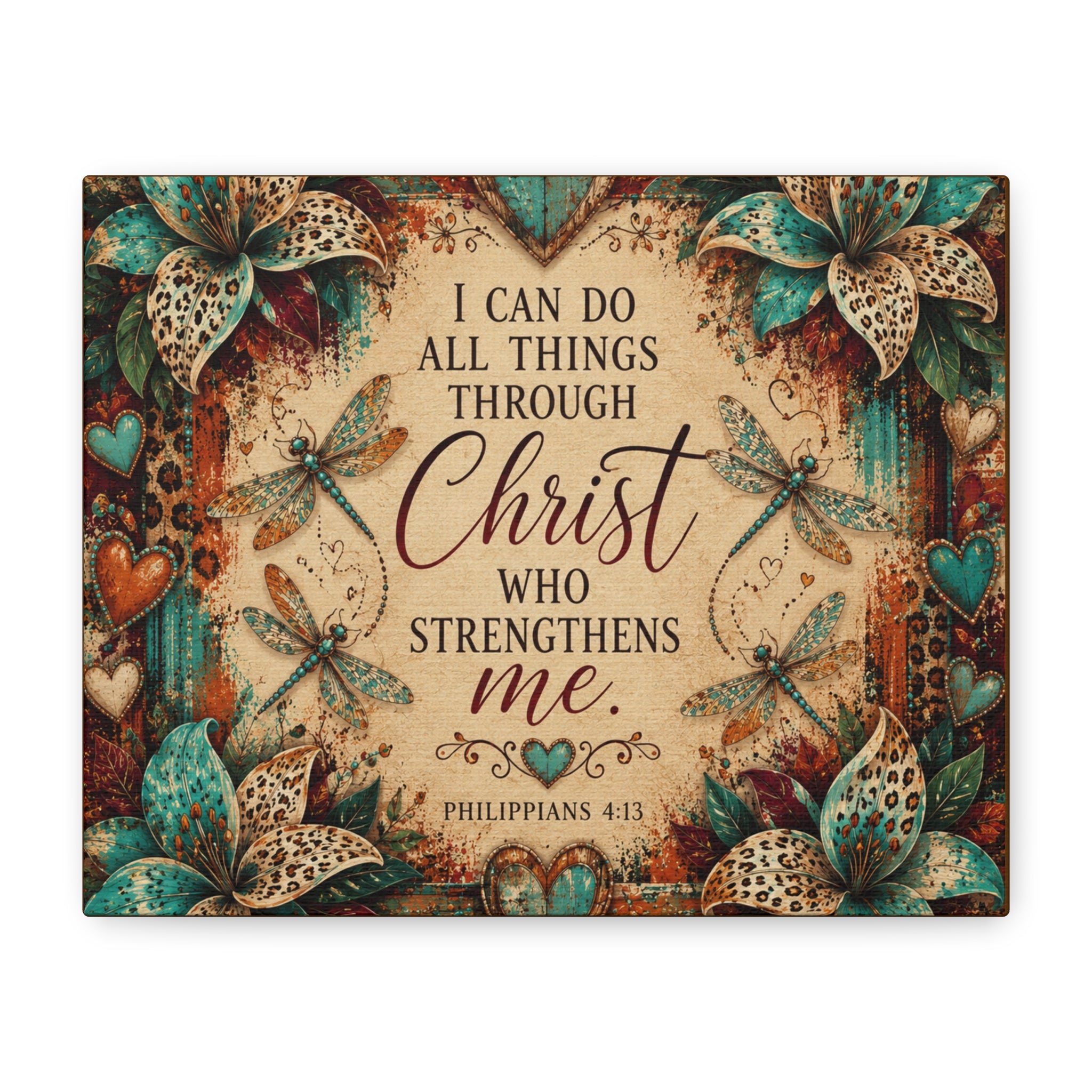 Christian Wall Art Canvas — "I Can Do All Things Through Christ" Philippians 4:13