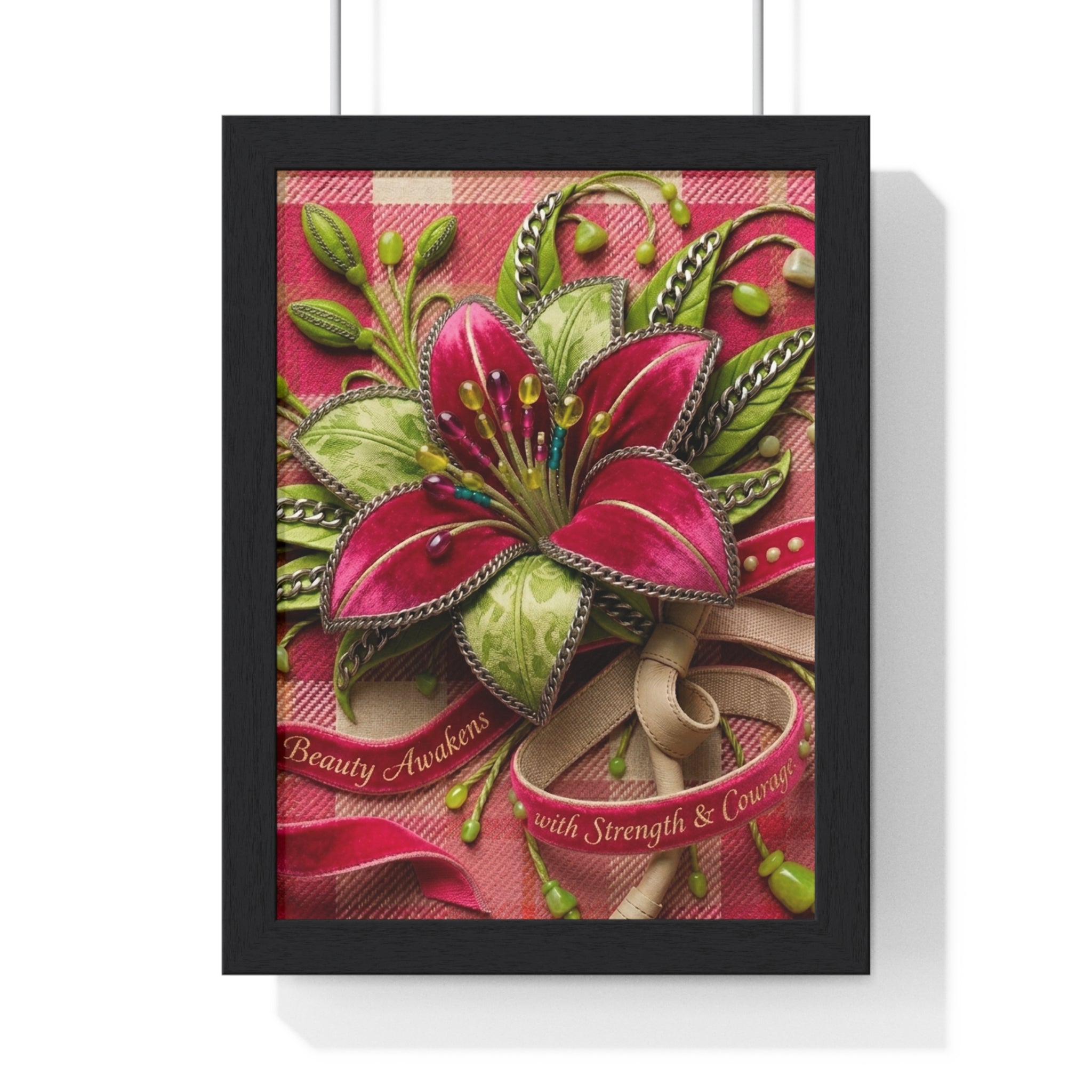 Framed Floral Poster — "Beauty Awakens" Lily Art Print