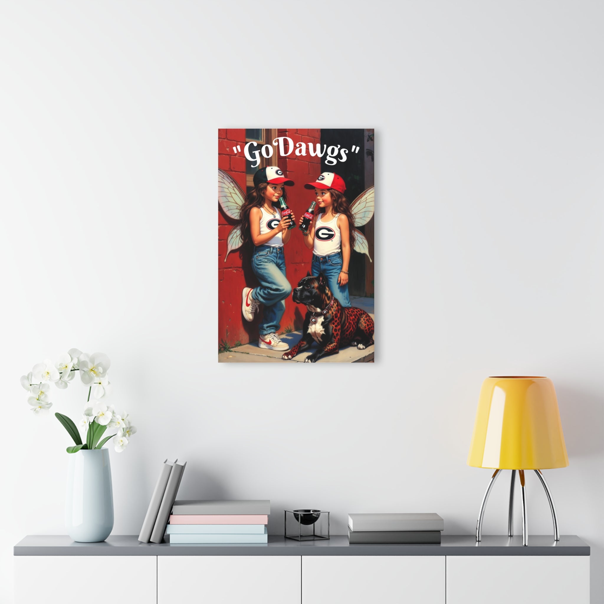 Go Dawgs Acrylic Print — Georgia Bulldogs Vintage Fan Art (French Cleat Hanging)