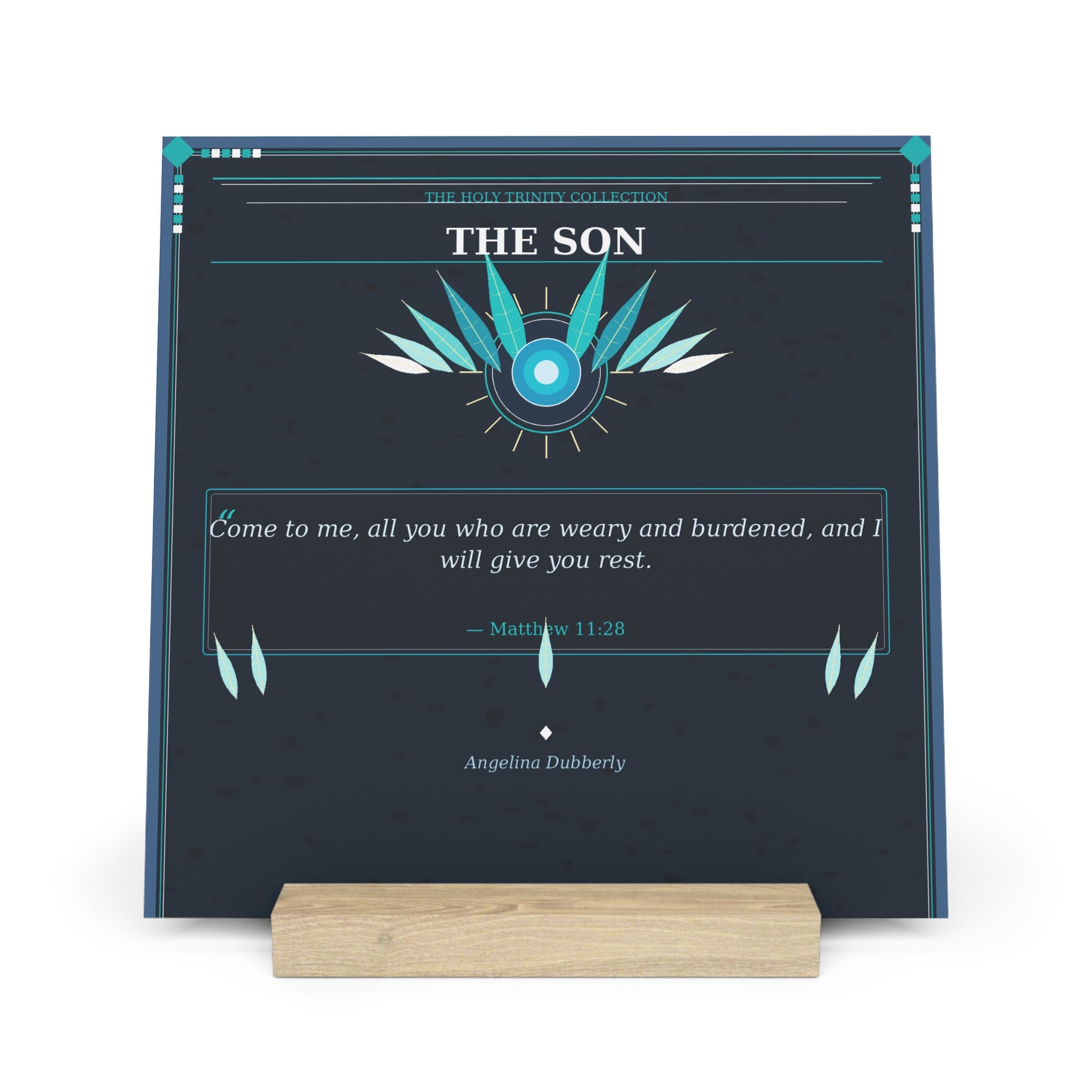 Gallery Board — "The Son" Inspirational Scripture Display (Matthew 11:28)