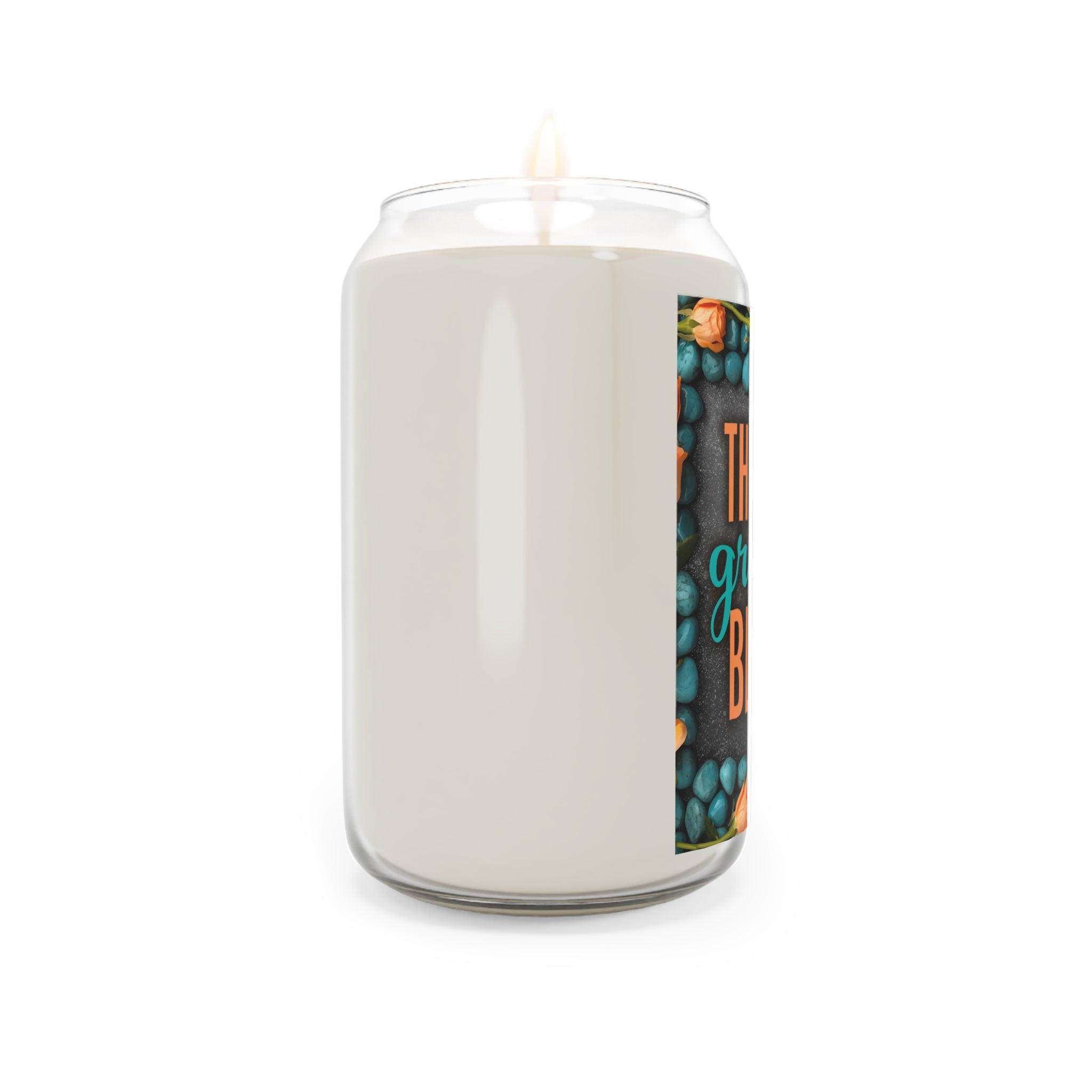 Thankful Grateful Blessed Soy Candle — 13.75 oz Scented Jar (Fall/Thanksgiving Decor)
