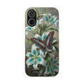 Floral Butterfly Phone Card Case — Teal Lily Design