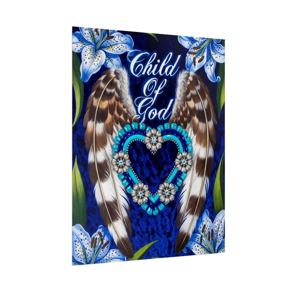 Child of God Angel Wing Poster – Inspirational Rolled Wall Art