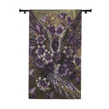 Floral Leopard 'Chosen' Window Curtain — Purple Lily Botanical Tapestry
