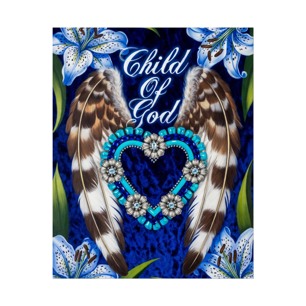 Child of God Angel Wing Poster – Inspirational Rolled Wall Art