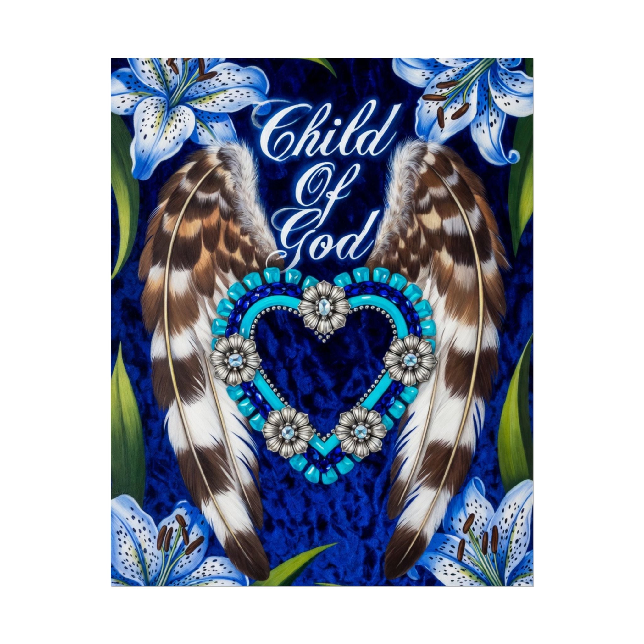 Child of God Angel Wing Poster – Inspirational Rolled Wall Art