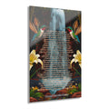 Hummingbird Waterfall Acrylic Print (French Cleat Hanging)