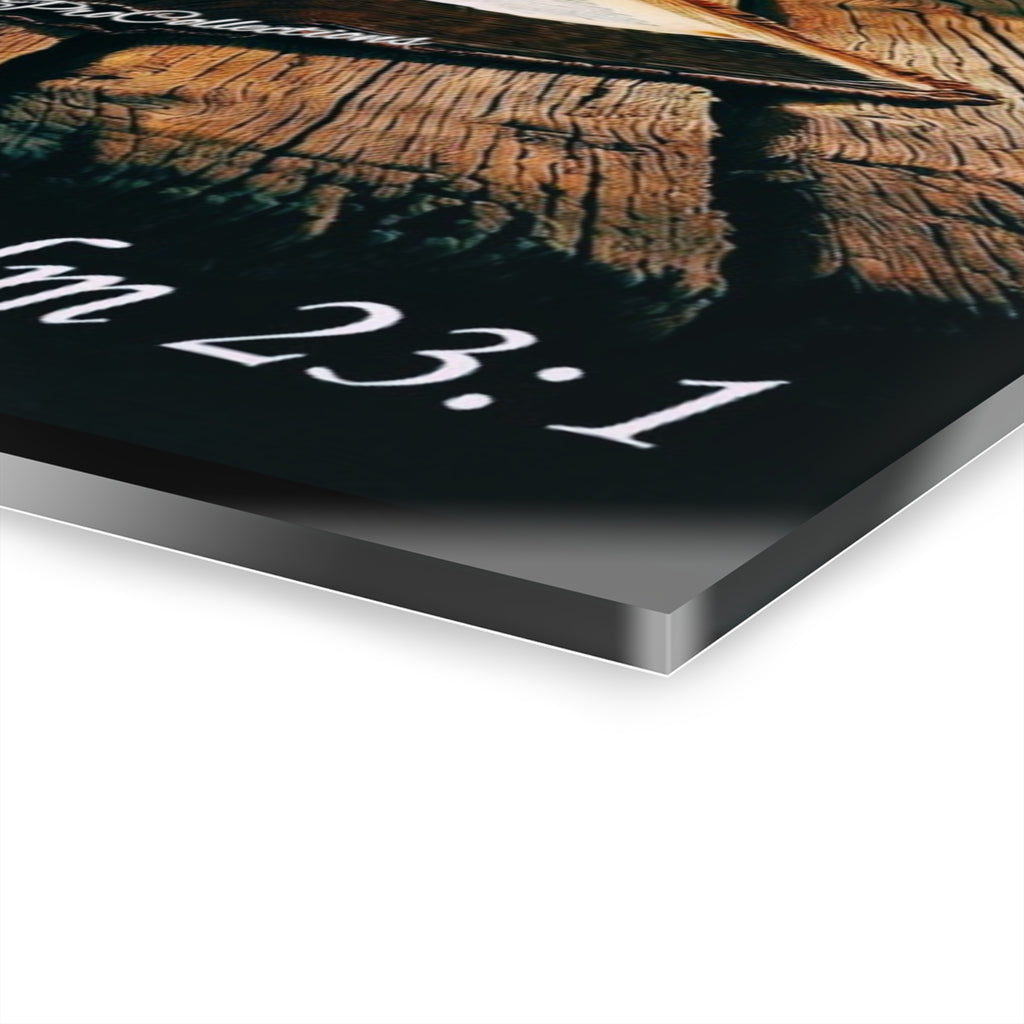 Psalm 23:1 Acrylic Wall Art — Cross & Bible French Cleat Hanging Print