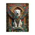 Polar Bear Winged Art Satin Poster — Ornate Spiritual Wall Decor (300gsm)