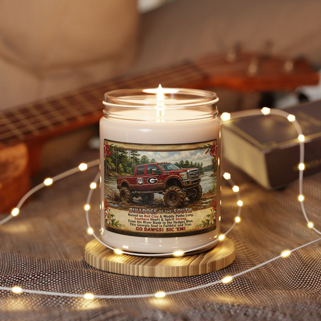 Georgia Bulldogs Truck Scented Soy Candle — 9oz "Go Dawgs! Sic 'Em"
