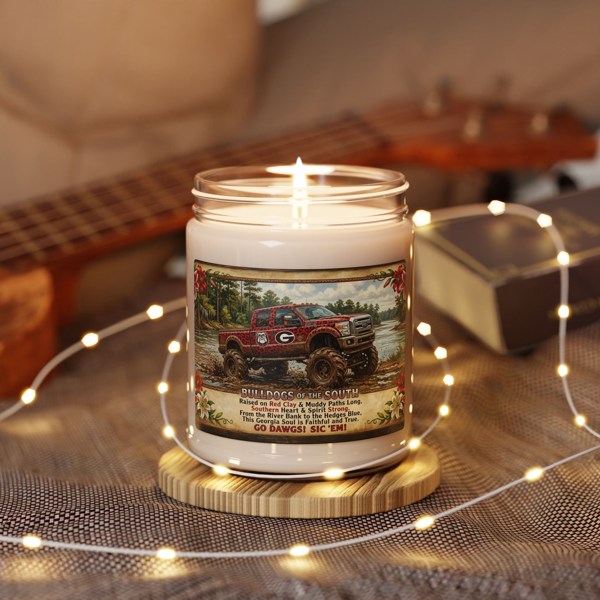 Georgia Bulldogs Truck Scented Soy Candle — 9oz "Go Dawgs! Sic 'Em"