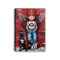 Georgia Bulldogs Girl & Bulldog Spiral Notebook — Cute Sports Fan Journal (Ruled)